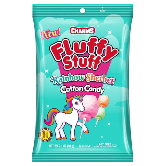 Charm's Fluffy Stuff Cotton Candy Rainbow Sherbet